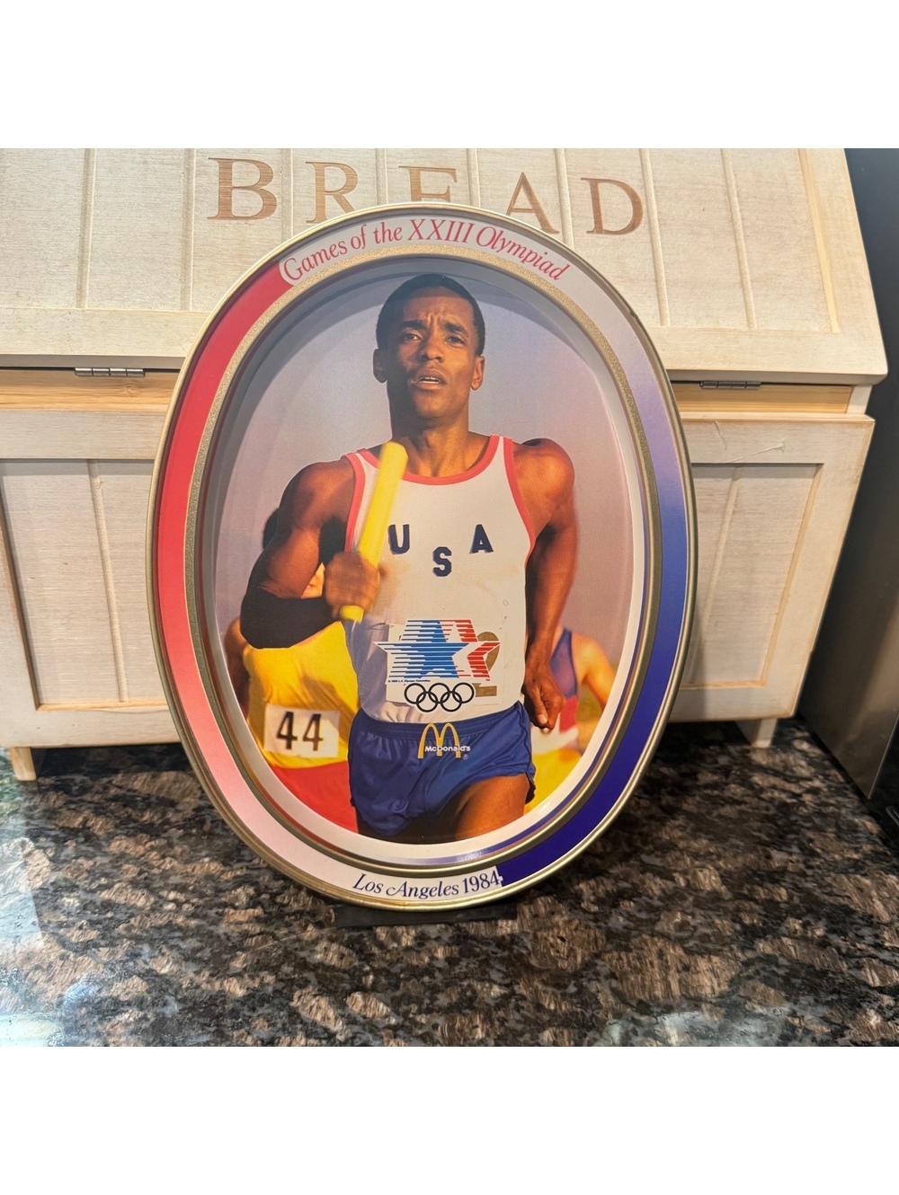 Vintage 1984 LA Olympics McDonald’s Relay Runner Metal Tray XXIII Olympiad